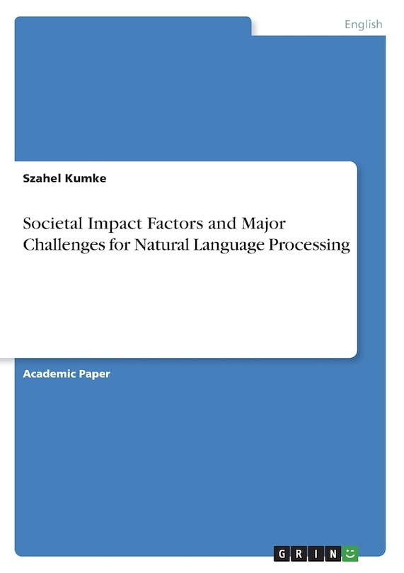 Couverture_Societal Impact Factors and Major Challenges for Natural Language Processing