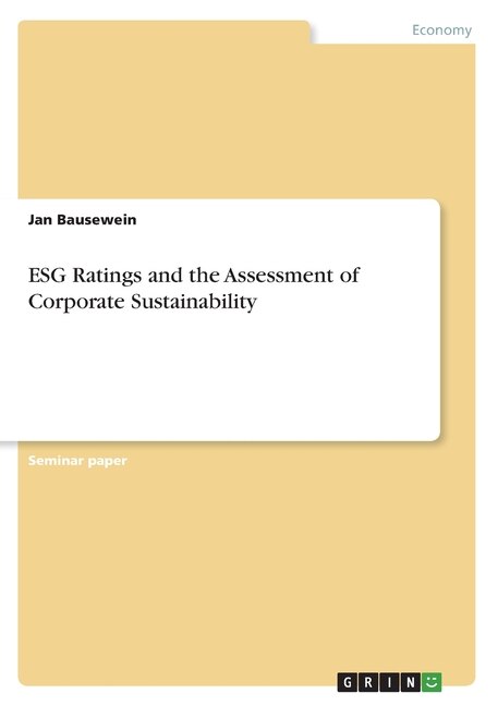 Front cover_ESG Ratings and the Assessment of Corporate Sustainability