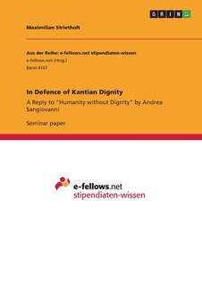Front cover_In Defence of Kantian Dignity