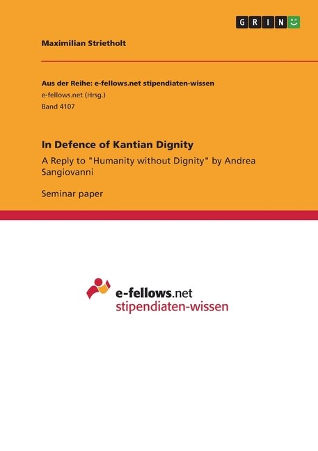 Front cover_In Defence of Kantian Dignity