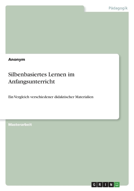 Front cover_Silbenbasiertes Lernen im Anfangsunterricht