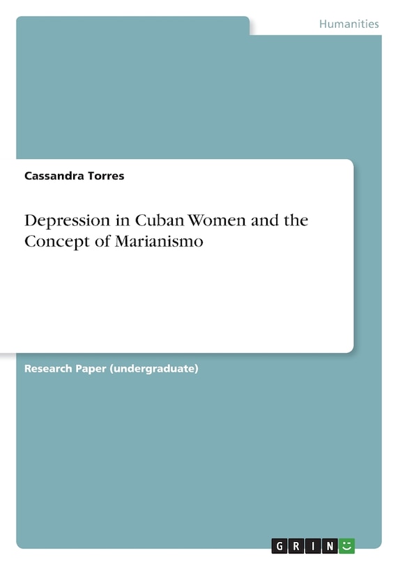 Front cover_Depression in Cuban Women and the Concept of Marianismo