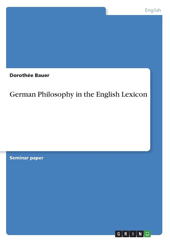 Couverture_German Philosophy in the English Lexicon