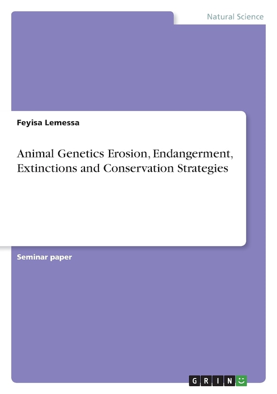 Front cover_Animal Genetics Erosion, Endangerment, Extinctions and Conservation Strategies