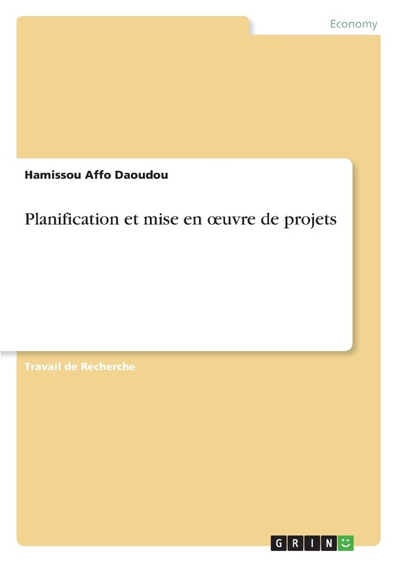 Front cover_Planification et mise en oeuvre de projets