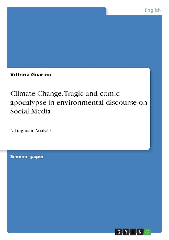 Front cover_Climate Change. Tragic and comic apocalypse in environmental discourse on Social Media