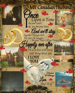 To My Canadian Husband Once Upon A Time I Became Yours & You Became Mine And We'll Stay Together Through Both The Tears & Laughter: Love Fill In The Blank Book - 9th Anniversary Gifts For Men - Blank Paperback Composition Book To W