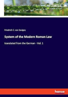 Front cover_System Of The Modern Roman Law