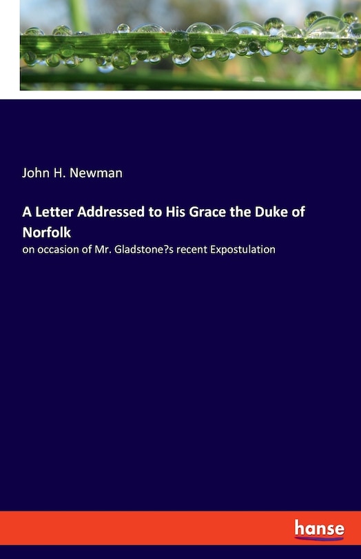 Front cover_A Letter Addressed To His Grace The Duke Of Norfolk