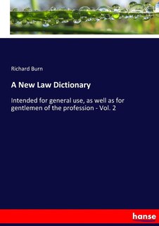Front cover_A New Law Dictionary