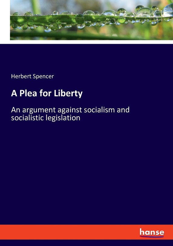 Front cover_A Plea for Liberty