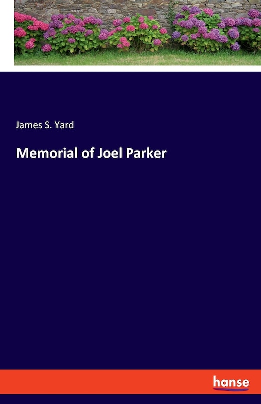 Front cover_Memorial of Joel Parker