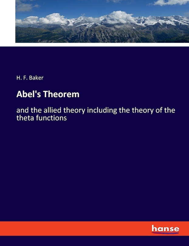 Front cover_Abel's Theorem