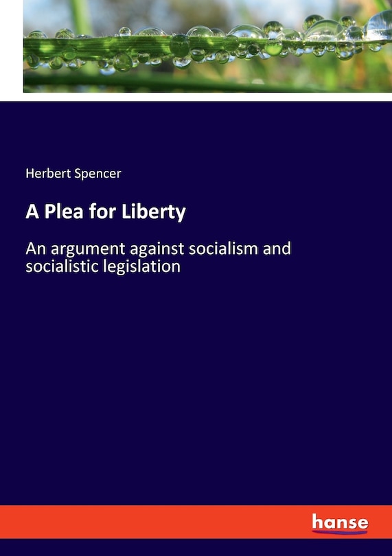 Front cover_A Plea for Liberty