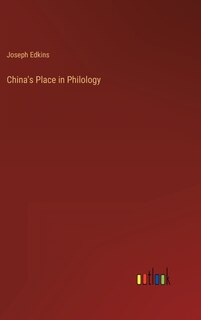 Front cover_China's Place in Philology