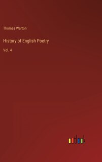 Front cover_History of English Poetry