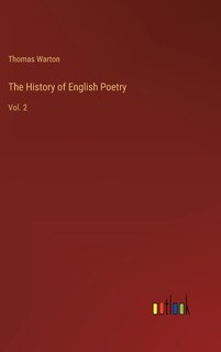 Front cover_The History of English Poetry