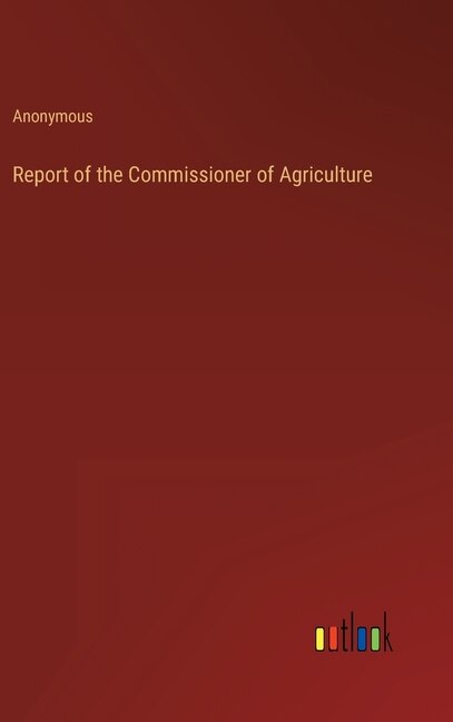 Couverture_Report of the Commissioner of Agriculture