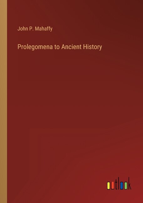 Front cover_Prolegomena to Ancient History