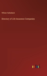 Front cover_Directory of Life Insurance Companies