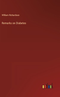 Couverture_Remarks on Diabetes