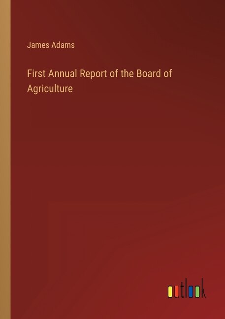 Couverture_First Annual Report of the Board of Agriculture