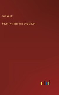 Couverture_Papers on Maritime Legislation