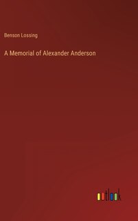 Couverture_A Memorial of Alexander Anderson