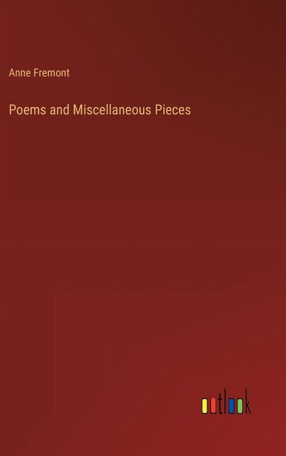 Couverture_Poems and Miscellaneous Pieces