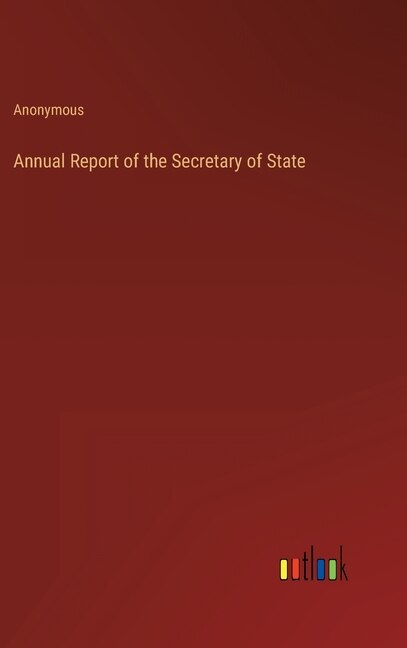 Front cover_Annual Report of the Secretary of State