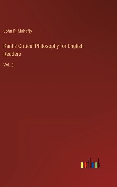 Front cover_Kant's Critical Philosophy for English Readers