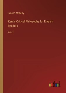Front cover_Kant's Critical Philosophy for English Readers
