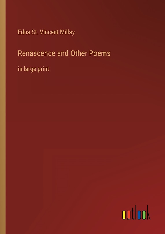 Couverture_Renascence and Other Poems
