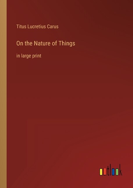 Front cover_On the Nature of Things
