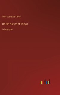 Front cover_On the Nature of Things