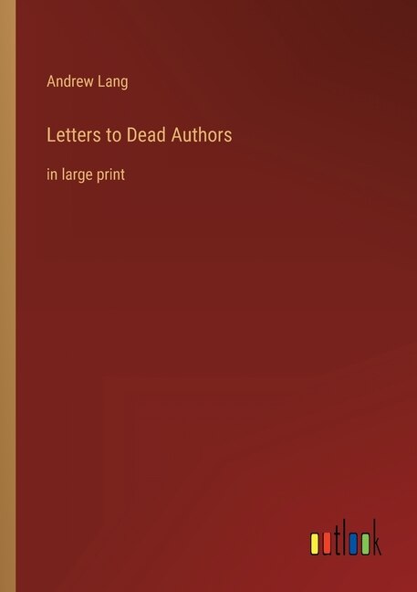 Couverture_Letters to Dead Authors