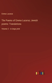 Front cover_The Poems of Emma Lazarus; Jewish poems