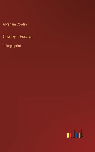 Couverture_Cowley's Essays