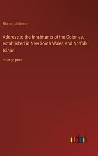 Couverture_Address to the Inhabitants of the Colonies, established in New South Wales And Norfolk Island