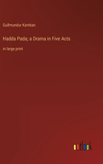Couverture_Hadda Pada; a Drama in Five Acts