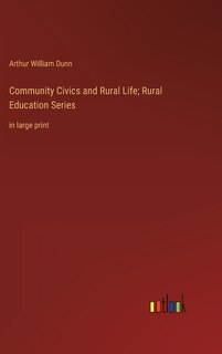 Couverture_Community Civics and Rural Life; Rural Education Series