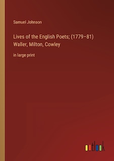 Front cover_Lives of the English Poets; (1779-81) Waller, Milton, Cowley