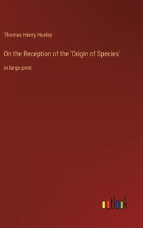 Front cover_On the Reception of the 'Origin of Species'