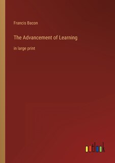 Couverture_The Advancement of Learning