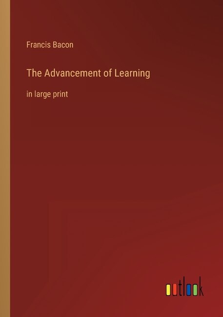 Couverture_The Advancement of Learning