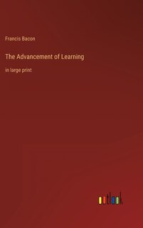 Front cover_The Advancement of Learning