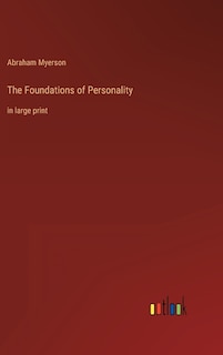 Front cover_The Foundations of Personality