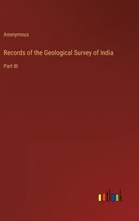 Couverture_Records of the Geological Survey of India