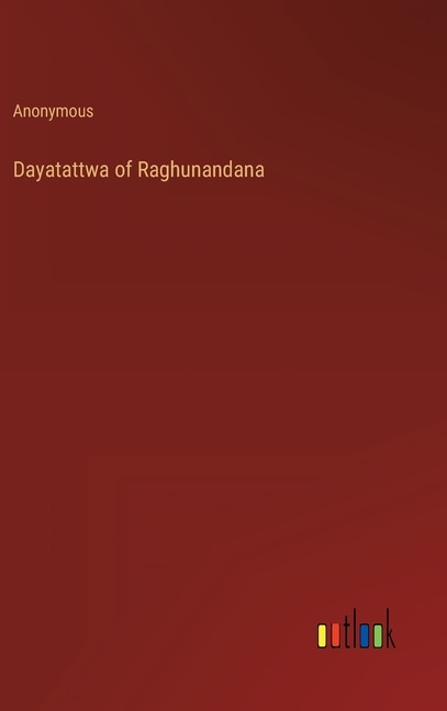 Couverture_Dayatattwa of Raghunandana