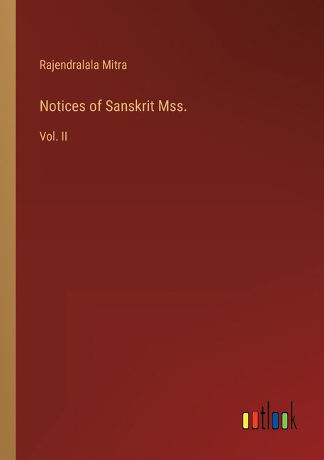 Front cover_Notices of Sanskrit Mss.
